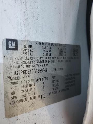 Photo 14 from auction – 2016 GMC CANYON SLT with VIN 1GTP6DE10G1259842