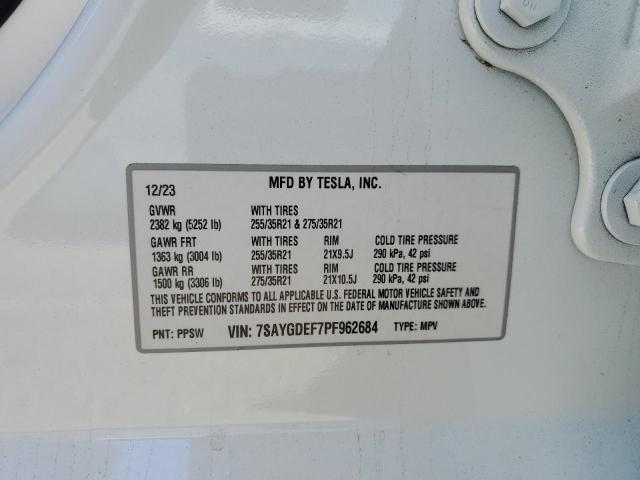 Photo 14 from auction – 2023 TESLA MODEL Y with VIN 7SAYGDEF7PF962684