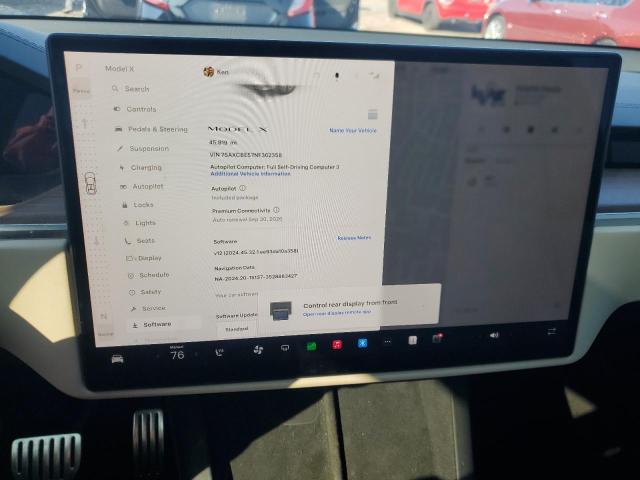 Photo 9 from auction – 2022 TESLA MODEL X with VIN 7SAXCBE57NF362358