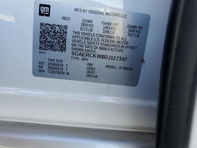 Photo 14 from auction – 2024 BUICK ENCLAVE PR with VIN 5GAERCKW8RJ117347