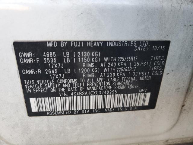 Photo 14 from auction – 2016 SUBARU OUTBACK 2. with VIN 4S4BSAHCXG3240295