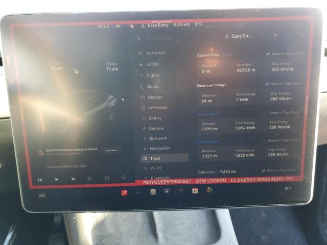 Photo 9 from auction – 2023 TESLA MODEL Y with VIN 7SAYGDEE6PF831687