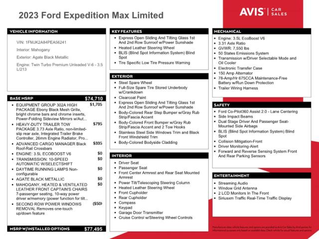 Photo 13 from auction – 2023 FORD EXPEDITION with VIN 1FMJK2A84PEA56241