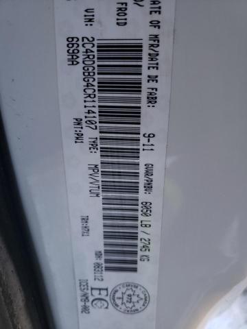 Photo 14 from auction – 2012 DODGE GRAND CARA with VIN 2C4RDGBG4CR114107