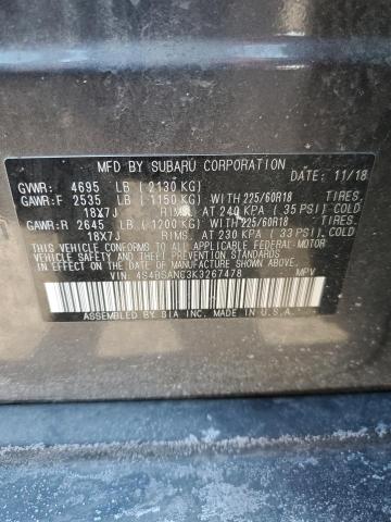 Photo 14 from auction – 2019 SUBARU OUTBACK 2. with VIN 4S4BSANC3K3267478