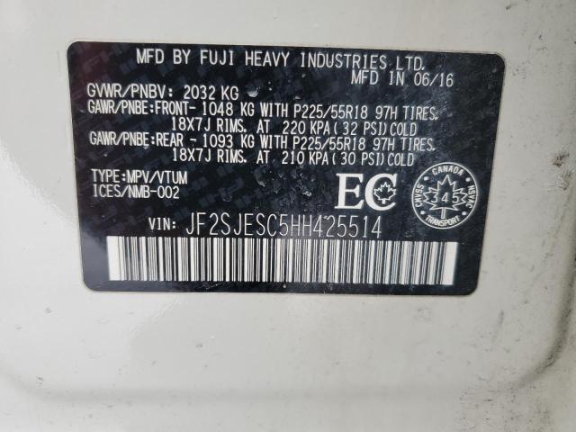 Photo 14 from auction – 2017 SUBARU FORESTER 2 with VIN JF2SJESC5HH425514