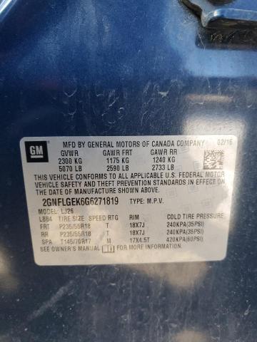 Photo 14 from auction – 2016 CHEVROLET EQUINOX LT with VIN 2GNFLGEK6G6271819