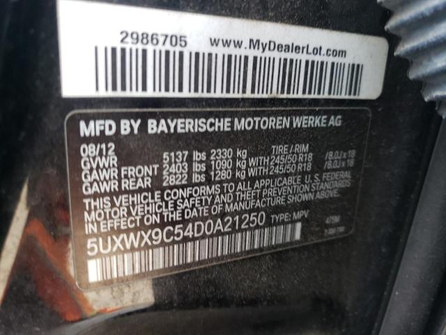 Photo 14 from auction – 2013 BMW X3 XDRIVE2 with VIN 5UXWX9C54D0A21250
