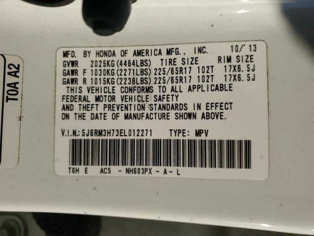 Photo 14 from auction – 2014 HONDA CR-V EXL with VIN 5J6RM3H73EL012271