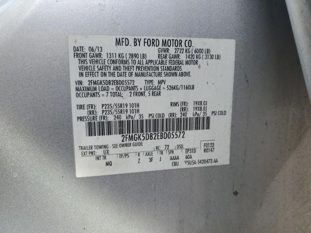 Photo 14 from auction – 2014 FORD FLEX LIMIT with VIN 2FMGK5D82EBD05572