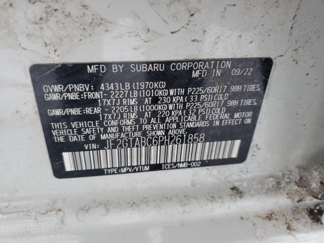 Photo 14 from auction – 2023 SUBARU CROSSTREK with VIN JF2GTABC6PH261858