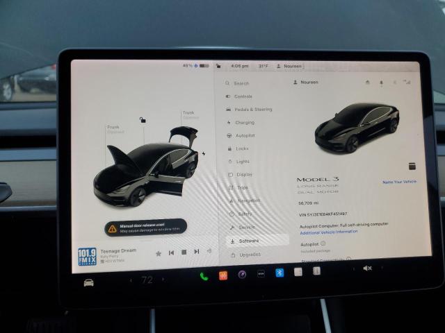 Photo 9 from auction – 2019 TESLA MODEL 3 with VIN 5YJ3E1EB4KF451497