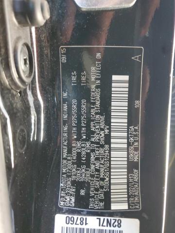 Photo 14 from auction – 2016 TOYOTA SEQUOIA PL with VIN 5TDDW5G17GS129498