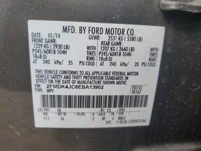 Photo 14 from auction – 2014 FORD EDGE SEL with VIN 2FMDK4JC8EBA13902