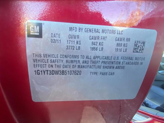 Photo 10 from auction – 2011 CHEVROLET CORVETTE G with VIN 1G1YT3DW3B5107620