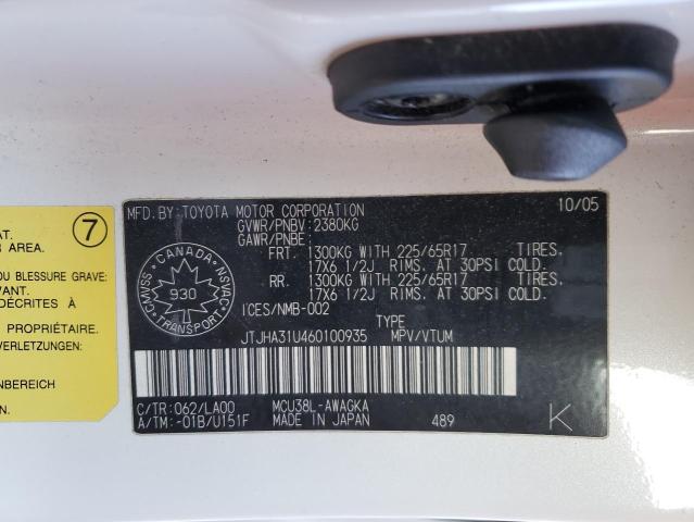 Foto 14 de la subasta – 2006 LEXUS RX 330 con VIN JTJHA31U460100935