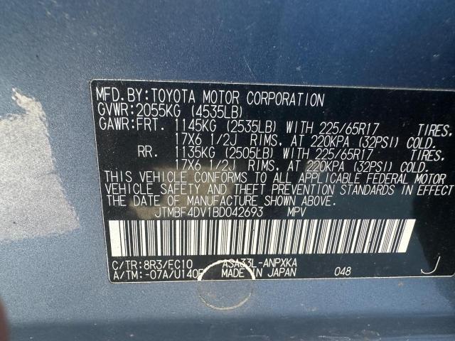 Photo 10 from auction – 2011 TOYOTA RAV4 with VIN JTMBF4DV1BD042693