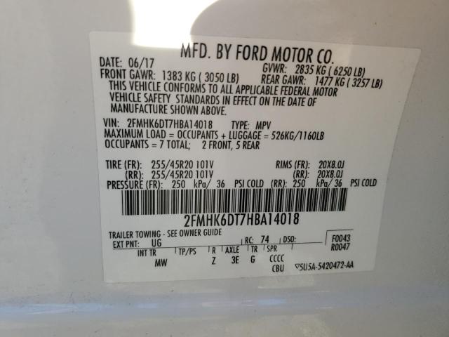 Photo 14 from auction – 2017 FORD FLEX LIMIT with VIN 2FMHK6DT7HBA14018