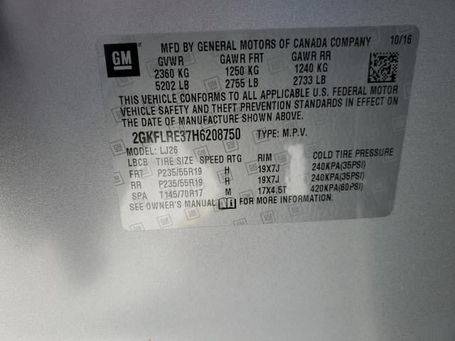 Photo 14 from auction – 2017 GMC TERRAIN DE with VIN 2GKFLRE37H6208750