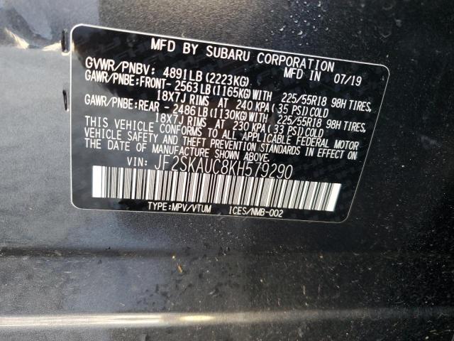 Photo 14 from auction – 2019 SUBARU FORESTER L with VIN JF2SKAUC8KH579290