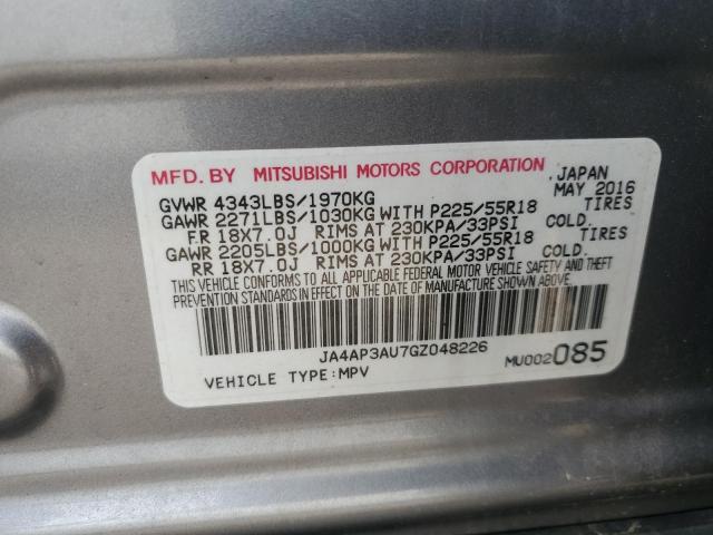 Photo 14 from auction – 2016 MITSUBISHI OUTLANDER with VIN JA4AP3AU7GZ048226