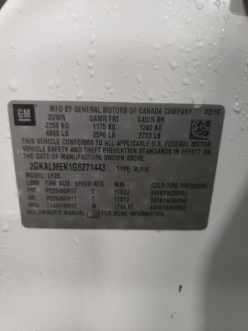 Photo 14 from auction – 2016 GMC TERRAIN SL with VIN 2GKALMEK1G6271443