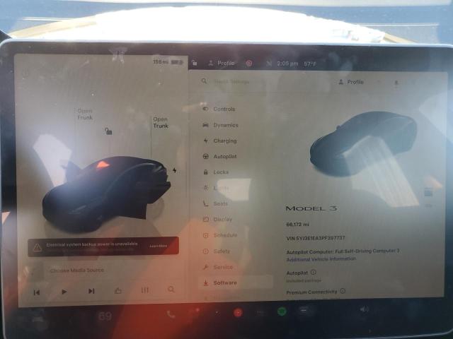 Photo 9 from auction – 2023 TESLA MODEL 3 with VIN 5YJ3E1EA3PF397737