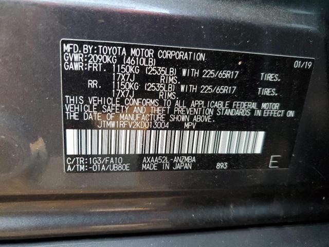 Photo 14 from auction – 2019 TOYOTA RAV4 XLE with VIN JTMW1RFV2KD013004