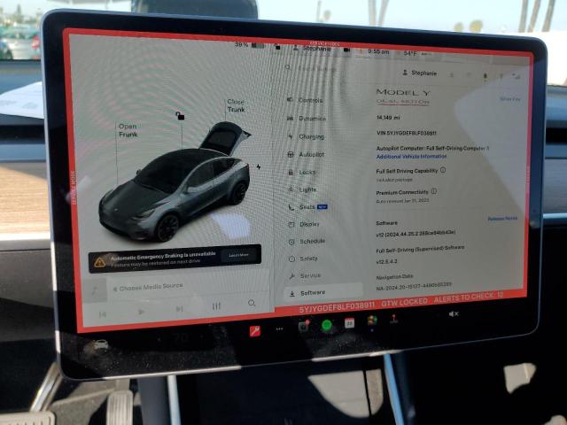 Photo 9 from auction – 2020 TESLA MODEL Y with VIN 5YJYGDEF8LF038911