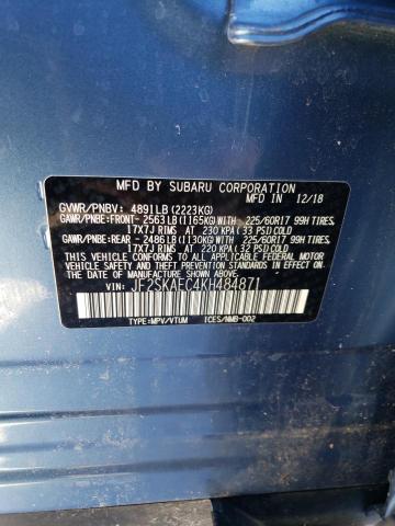 Photo 14 from auction – 2019 SUBARU FORESTER P with VIN JF2SKAEC4KH484871