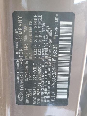 Photo 14 from auction – 2017 HYUNDAI TUCSON LIM with VIN KM8J33A46HU538331