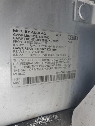 Photo 14 from auction – 2018 AUDI SQ5 PRESTI with VIN WA1C4AFY5J2215331