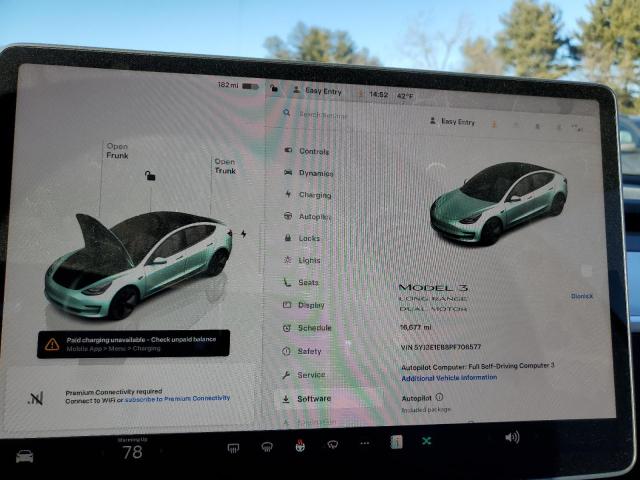 Photo 9 from auction – 2023 TESLA MODEL 3 with VIN 5YJ3E1EB8PF706577