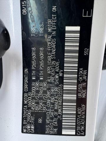 Photo 10 from auction – 2016 LEXUS GX 460 with VIN JTJBM7FX4G5122316