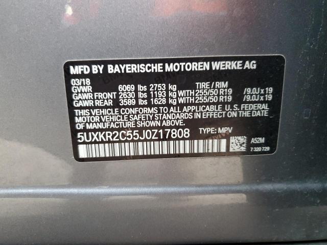 Photo 14 from auction – 2018 BMW X5 SDRIVE3 with VIN 5UXKR2C55J0Z17808