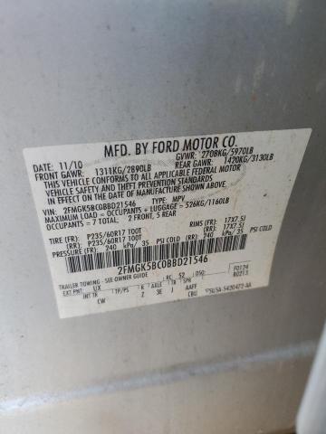 Photo 14 from auction – 2011 FORD FLEX SE with VIN 2FMGK5BC0BBD21546
