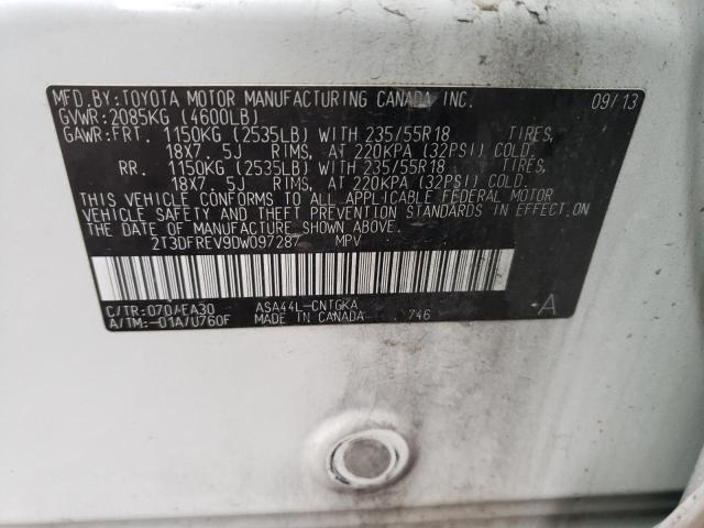 Photo 14 from auction – 2013 TOYOTA RAV4 LIMIT with VIN 2T3DFREV9DW097287