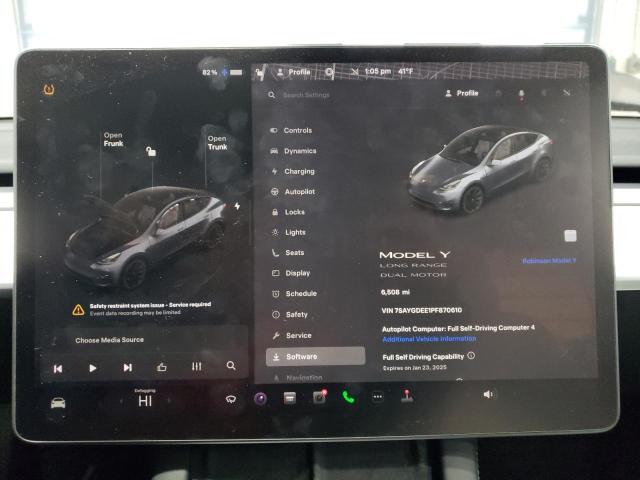 Photo 9 from auction – 2023 TESLA MODEL Y with VIN 7SAYGDEE1PF870610