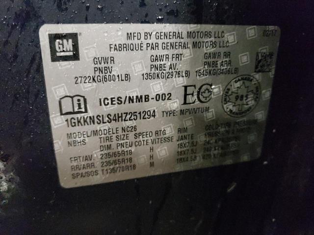 Photo 14 from auction – 2017 GMC ACADIA SLE with VIN 1GKKNSLS4HZ251294