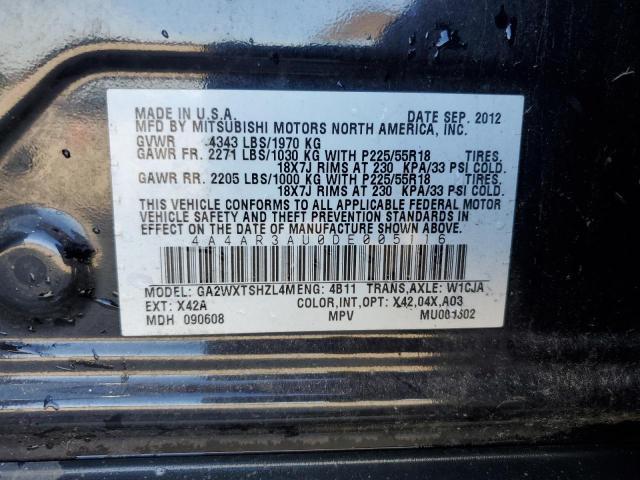 Photo 14 from auction – 2013 MITSUBISHI OUTLANDER with VIN 4A4AR3AU0DE005116