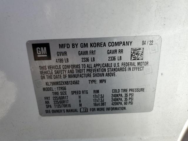 Photo 14 from auction – 2022 CHEVROLET TRAILBLAZE with VIN KL79MMS2XNB124562