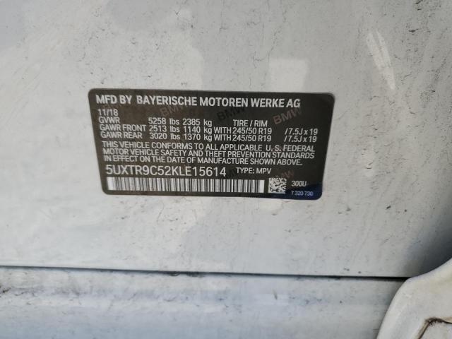Photo 14 from auction – 2019 BMW X3 XDRIVE3 with VIN 5UXTR9C52KLE15614