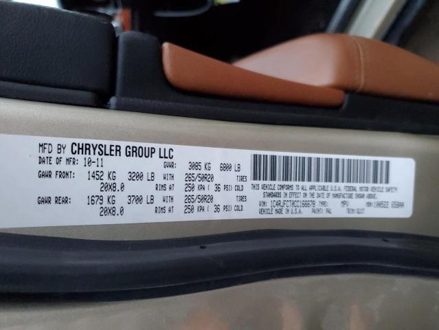 Photo 14 from auction – 2012 JEEP GRAND CHER with VIN 1C4RJFCT0CC166678