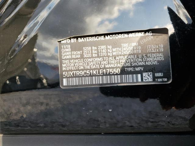 Photo 14 from auction – 2019 BMW X3 XDRIVE3 with VIN 5UXTR9C51KLE17550