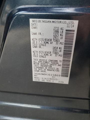 Photo 14 from auction – 2015 NISSAN PATHFINDER with VIN 5N1AR2MN9FC615869