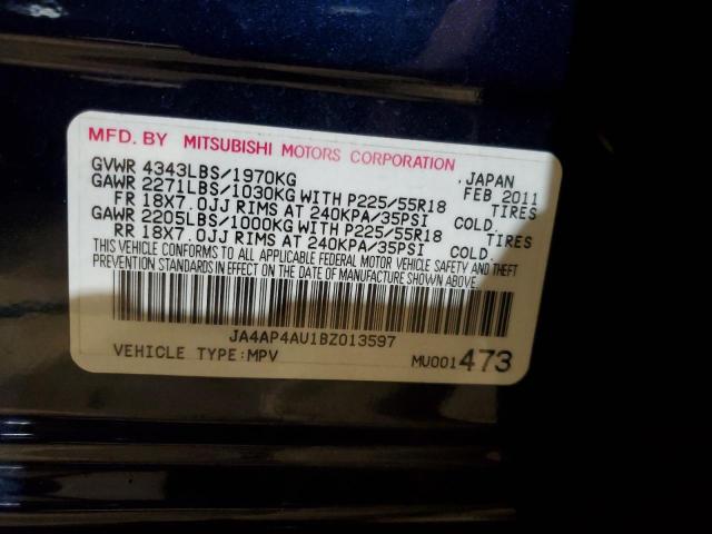 Photo 14 from auction – 2011 MITSUBISHI OUTLANDER with VIN JA4AP4AU1BZ013597
