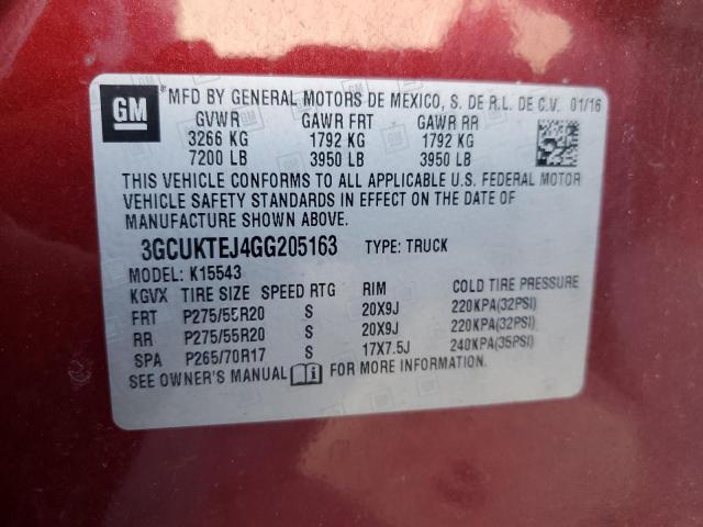 Photo 14 from auction – 2016 CHEVROLET SILVERADO with VIN 3GCUKTEJ4GG205163