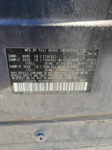 Photo 14 from auction – 2015 SUBARU OUTBACK 2. with VIN 4S4BSBCCXF3321759