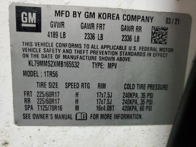 Photo 14 from auction – 2021 CHEVROLET TRAILBLAZE with VIN KL79MMS2XMB165532