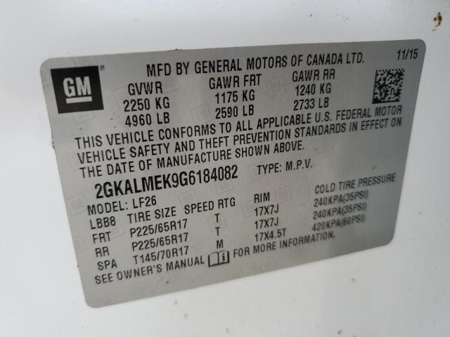 Photo 14 from auction – 2016 GMC TERRAIN SL with VIN 2GKALMEK9G6184082